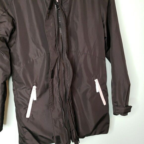 Old Navy Girls Jacket Full Zip Winter Snow Coat Hooded Active Black Sz XL 14 16 - Picture 6 of 16